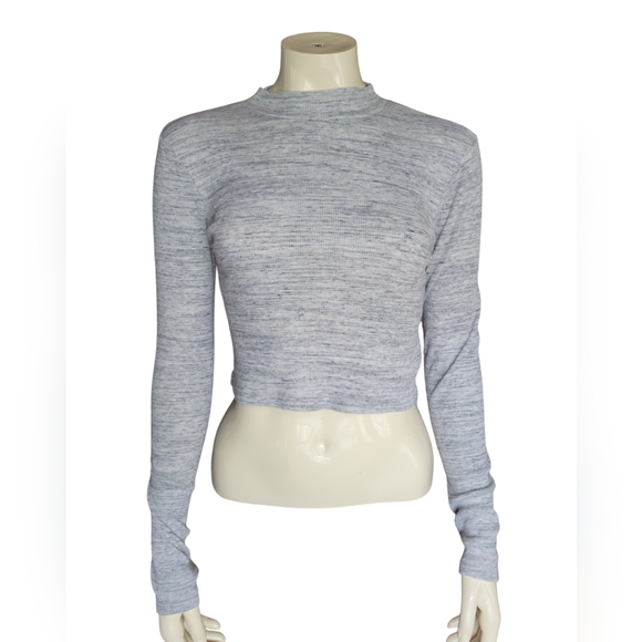 H&M Tops - size small, long sleeve, gray, H&M crop top